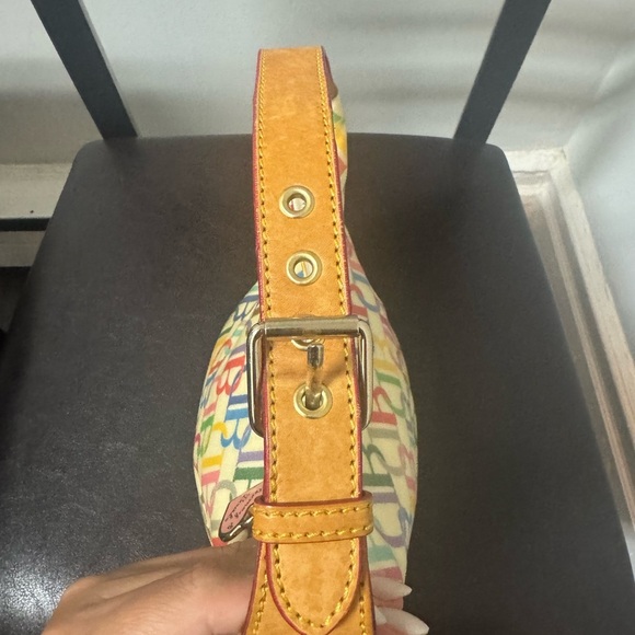 Y2K Vintage Dooney and Burke, Colorful Monogram Shoulder Bag Great Conditions! - Picture 5 of 12